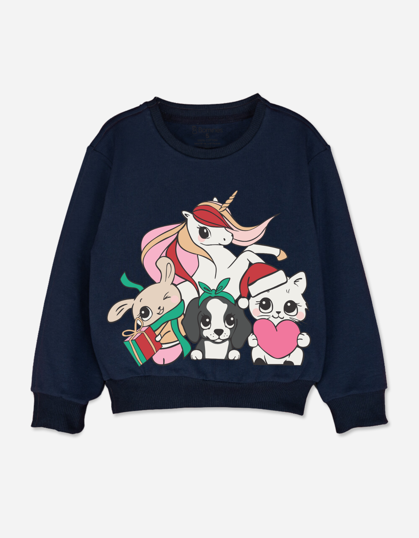  Áo sweater bé gái tay dài Kỳ Lân Unicorn 