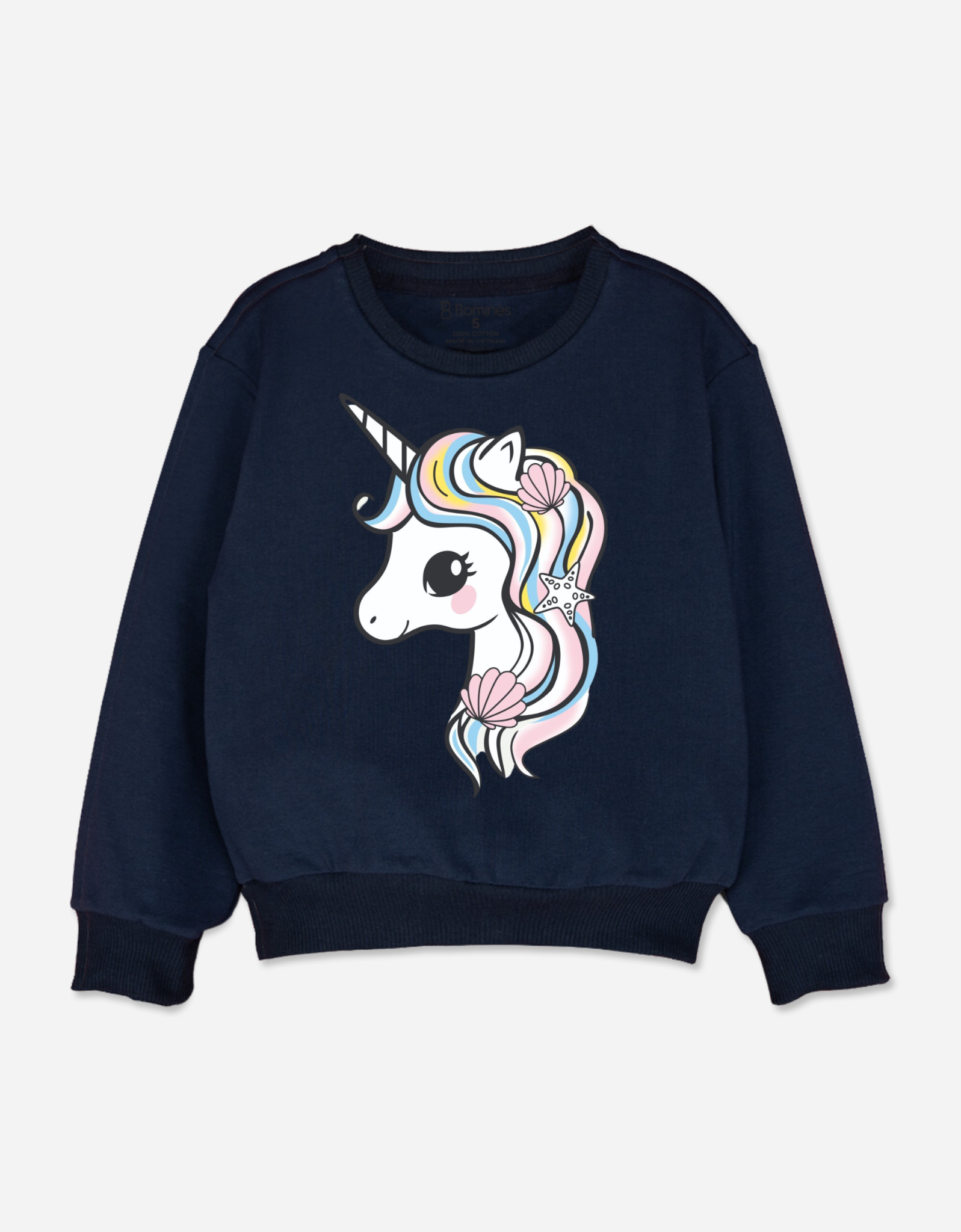  Áo sweater bé gái tay dài Kỳ Lân Unicorn 