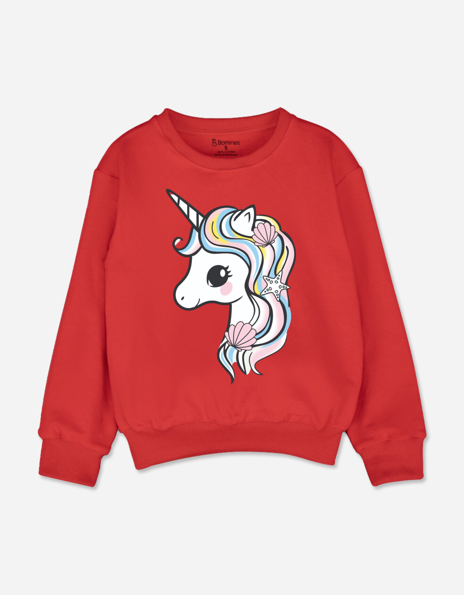  Áo sweater bé gái tay dài Kỳ Lân Unicorn 