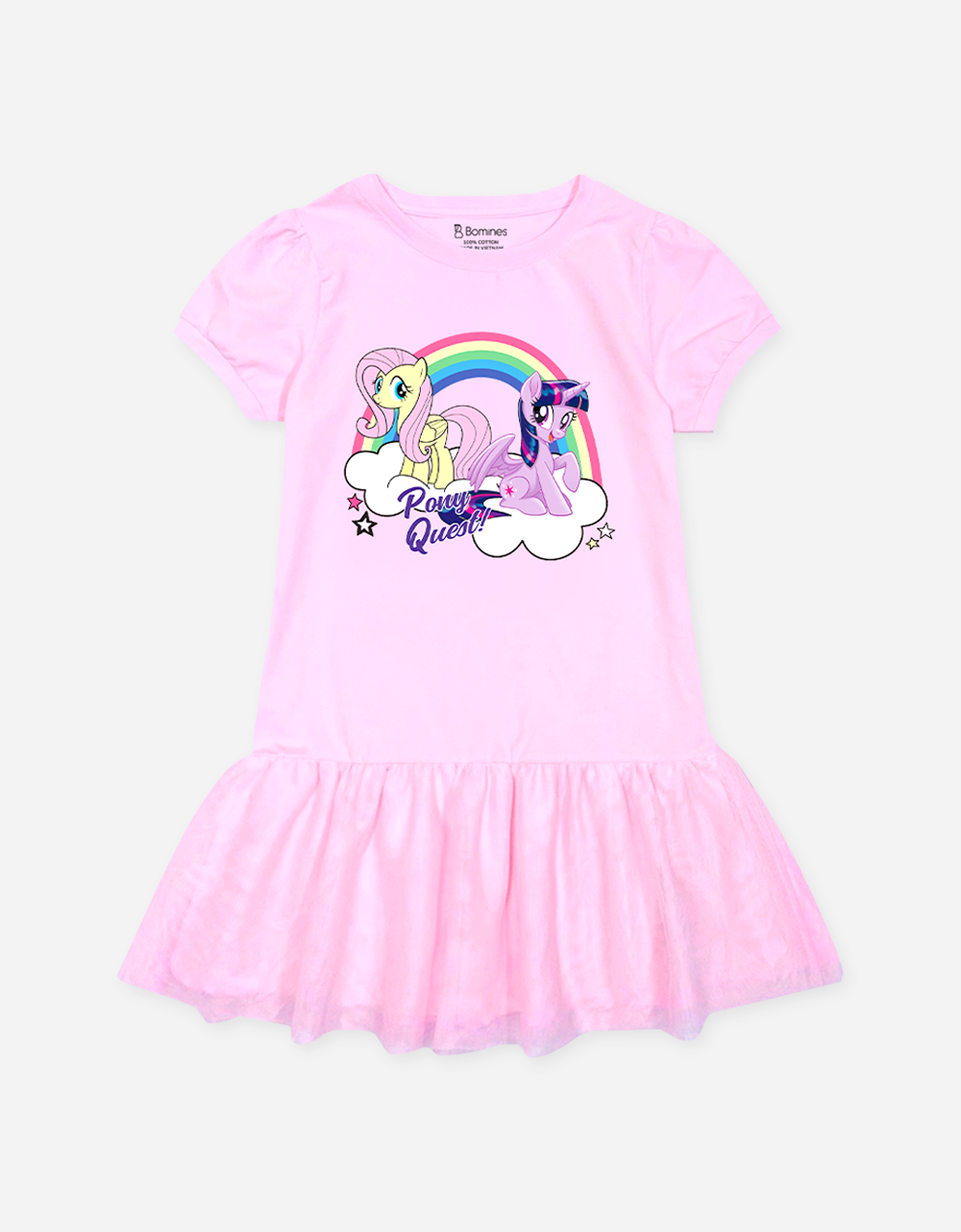  Váy bé gái tay phồng phối lưới My Little Pony 