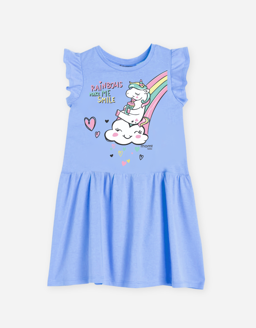  Váy bé gái Kỳ Lân Unicorn tay bèo 