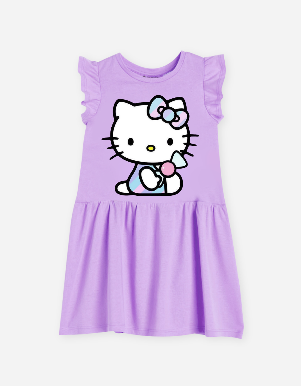  Váy bé gái Hello Kitty tay bèo 