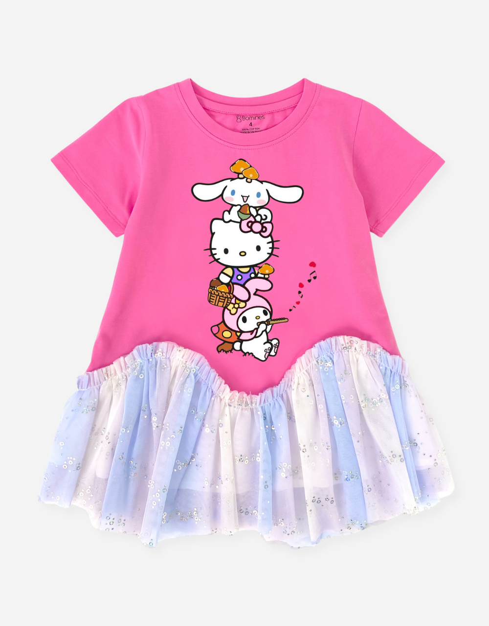  Váy bé gái phối lưới Sanrio 