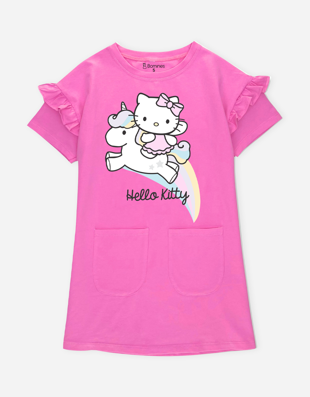  Váy bé gái tay ngắn Hello Kitty dáng suông 