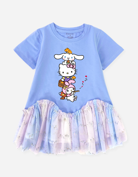  Váy bé gái phối lưới Sanrio 