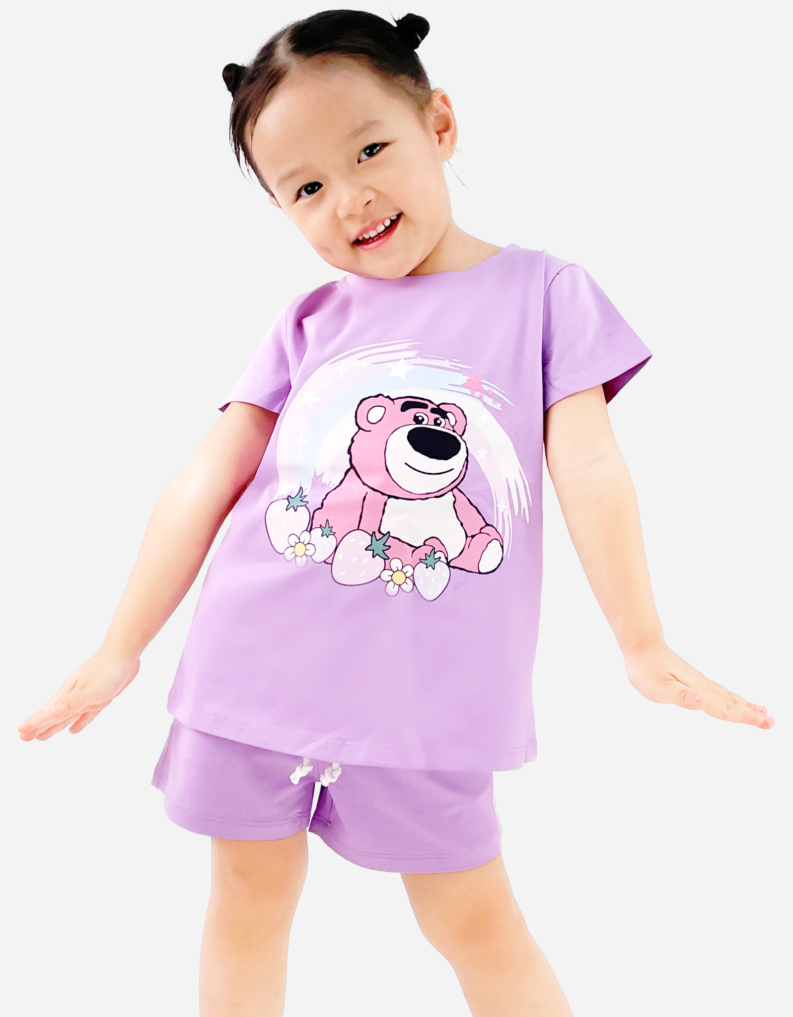  Đồ bộ ngắn bé gái Gấu dâu Lotso 