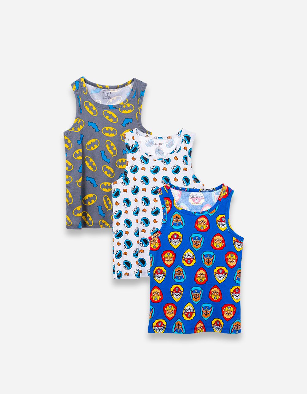  Set 3 áo sát nách bé trai vải cotton 