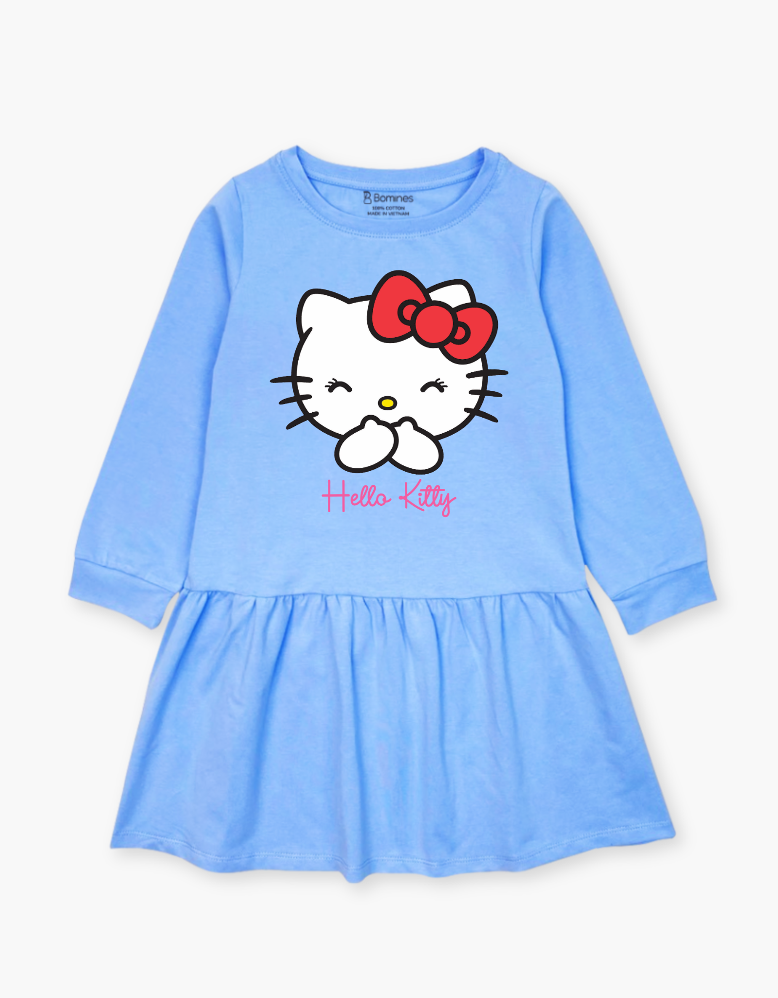  Váy bé gái mùa thu tay dài Hello Kitty 