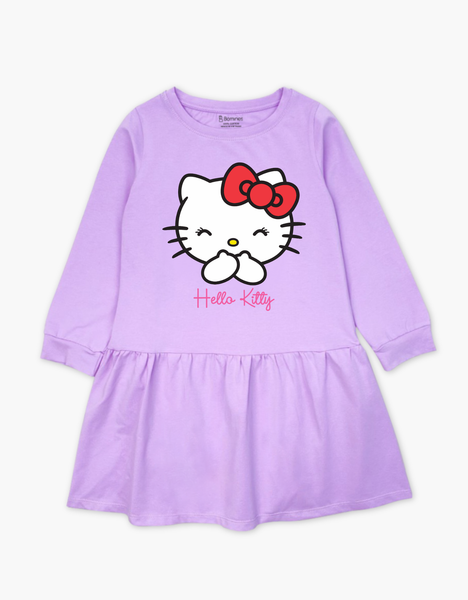  Váy bé gái mùa thu tay dài Hello Kitty 