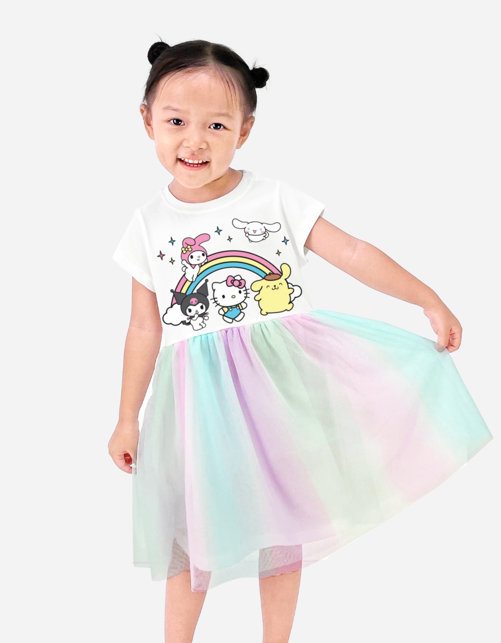  Váy bé gái phối lưới Sanrio 