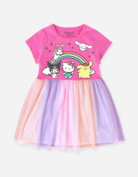  Váy bé gái phối lưới Sanrio 