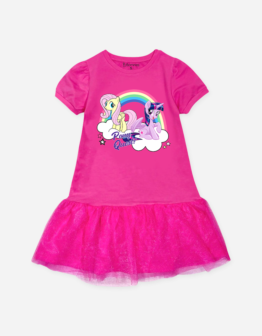  Váy bé gái tay phồng phối lưới My Little Pony 