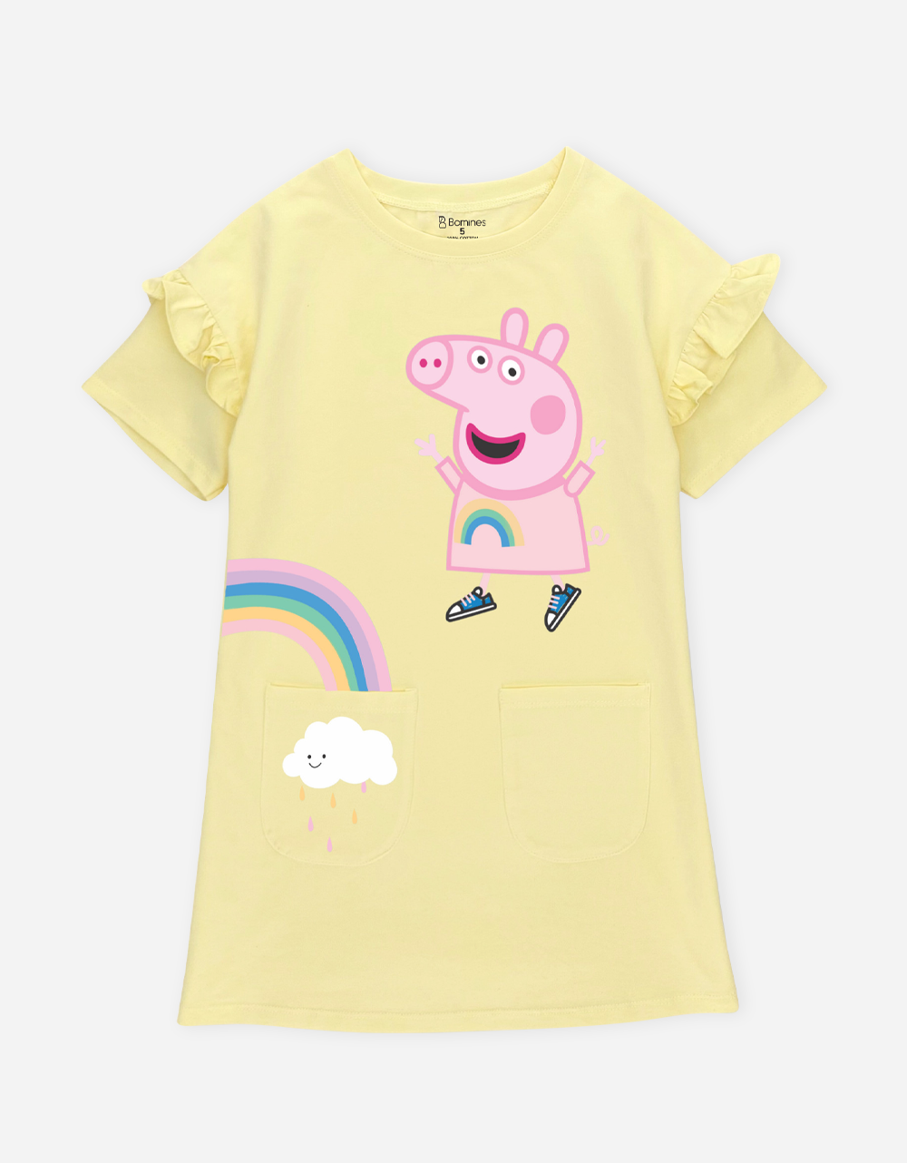  Váy bé gái tay ngắn Peppa Pig dáng suông 