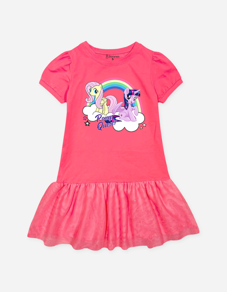  Váy bé gái tay phồng phối lưới My Little Pony 