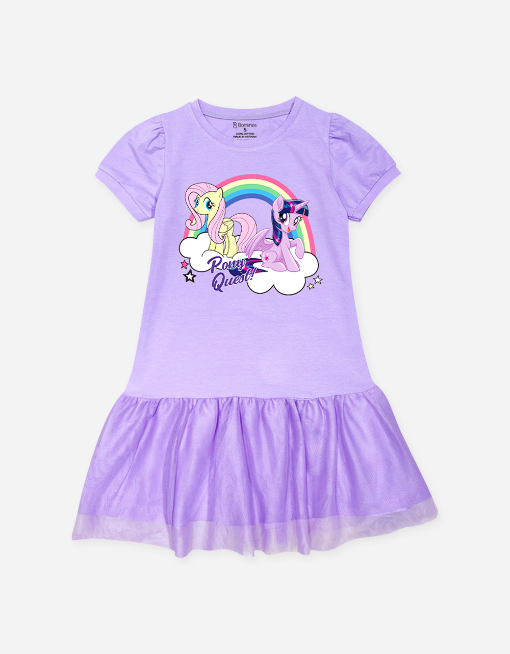  Váy bé gái tay phồng phối lưới My Little Pony 