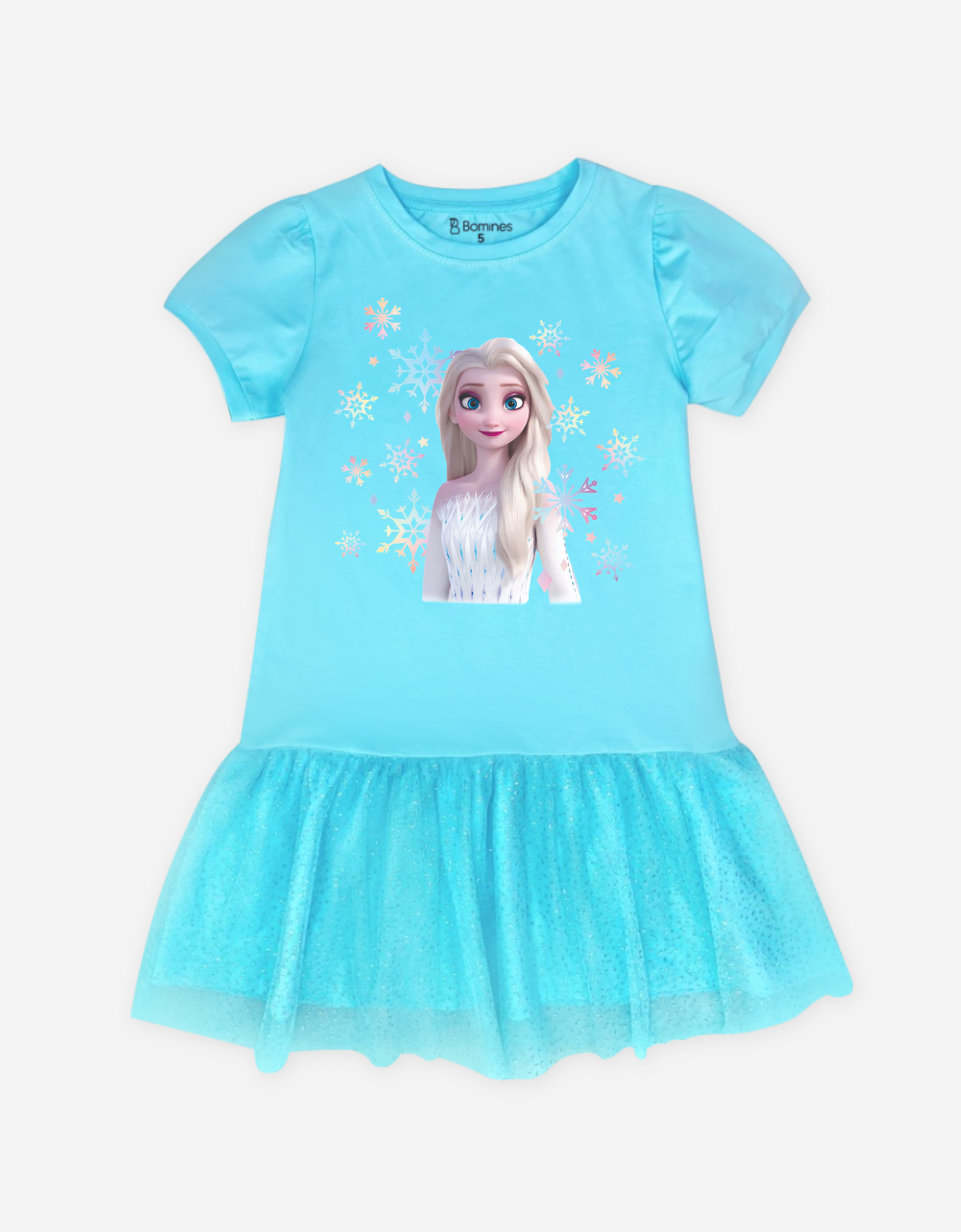  Váy bé gái tay phồng công chúa Elsa 