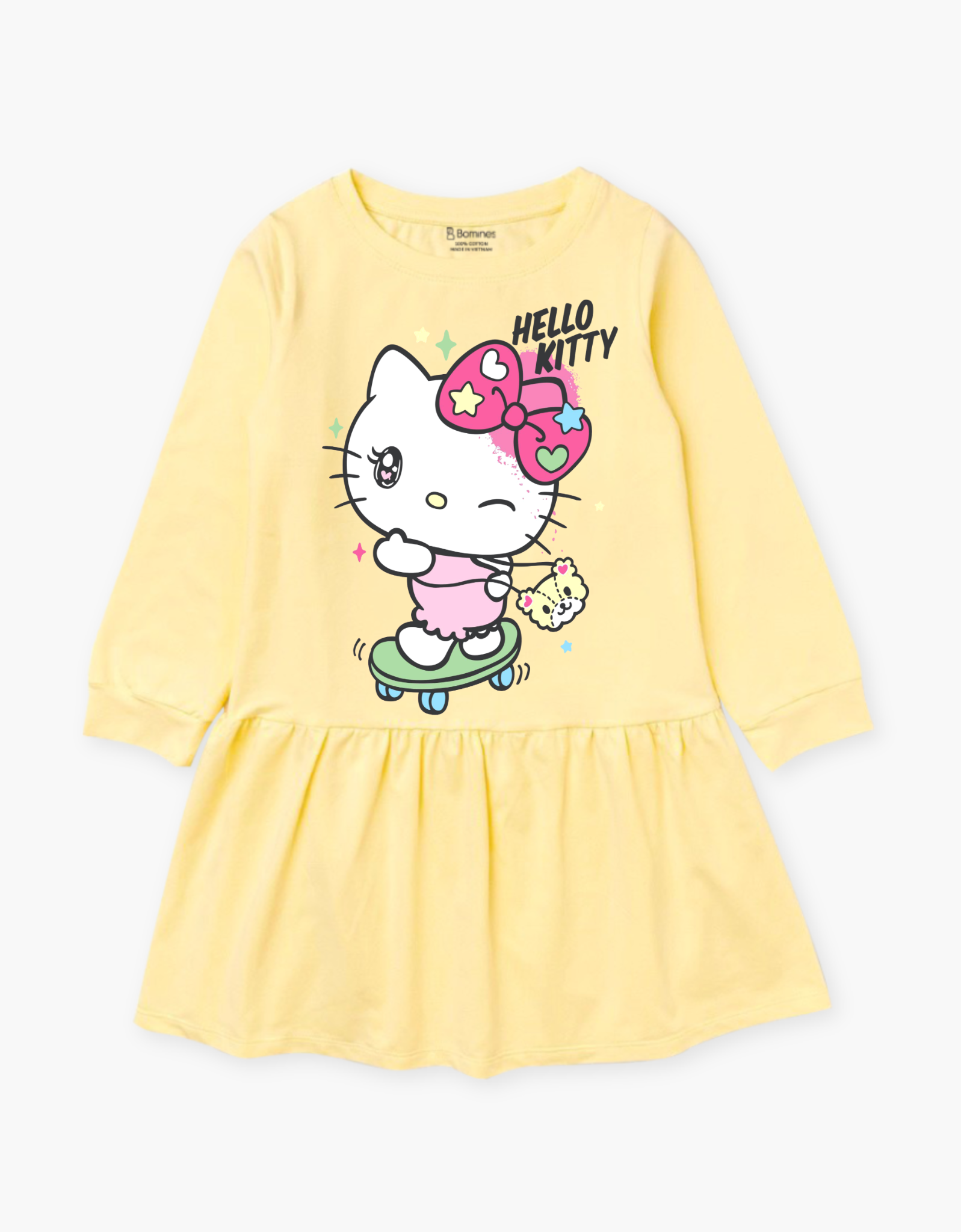  Váy bé gái mùa thu tay dài Hello Kitty 