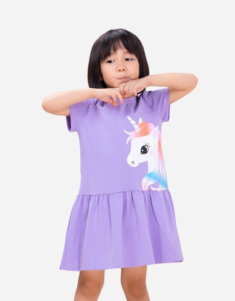  Váy bé gái tay ngắn Unicorn 