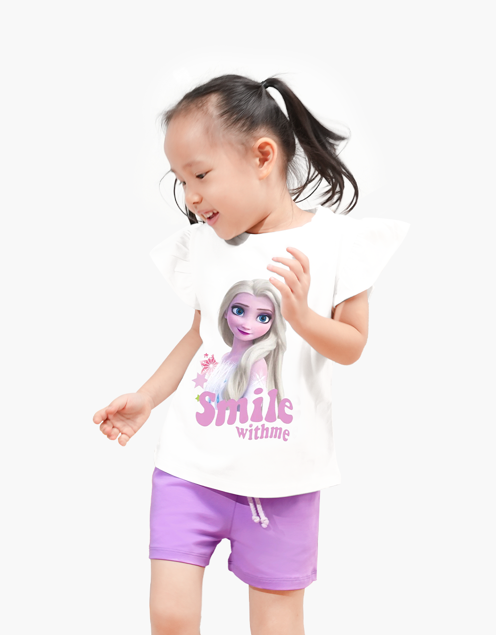  Đồ bộ ngắn bé gái Elsa Smile 