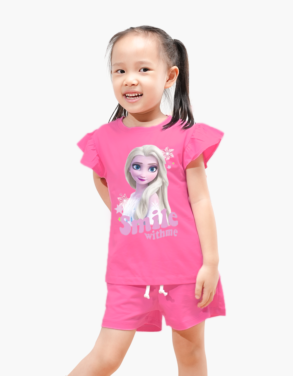  Đồ bộ ngắn bé gái Elsa Smile 