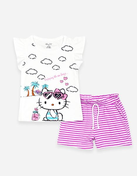  Đồ bộ ngắn bé gái Hello Kitty 