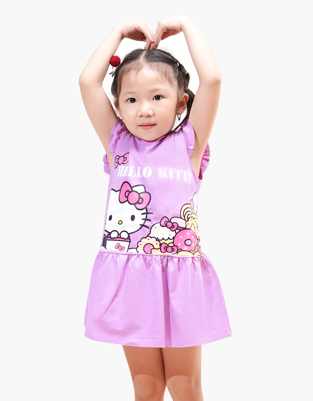  Váy bé gái tay cánh tiên Hello Kitty 