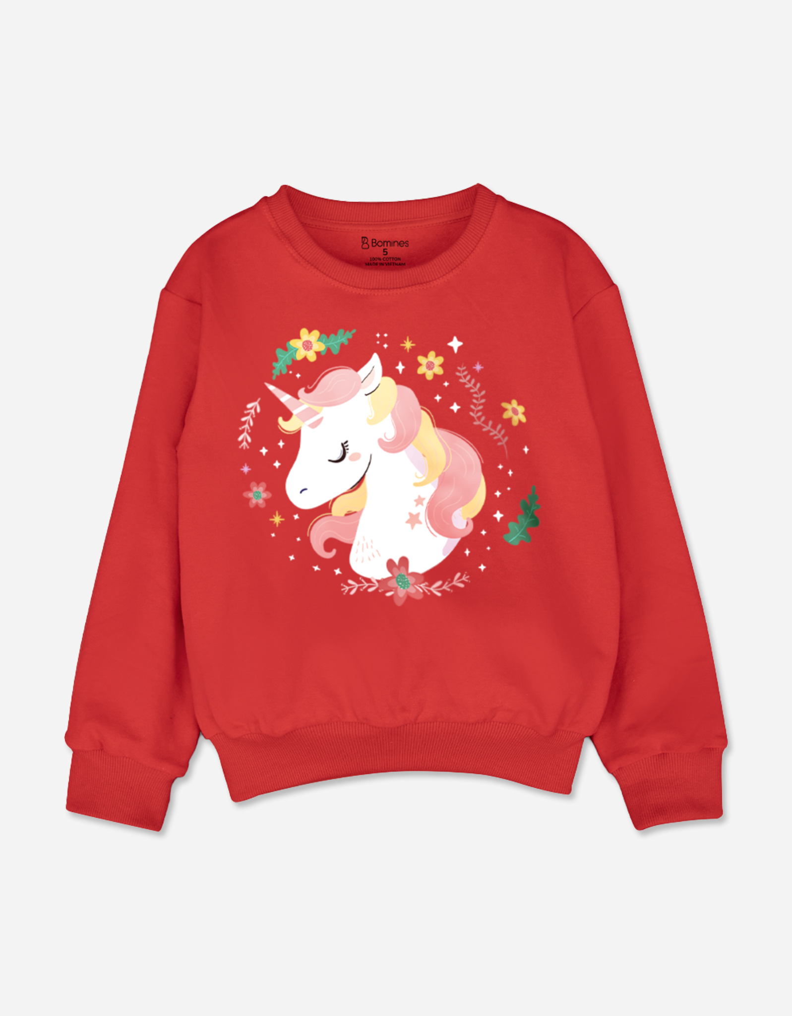  Áo sweater bé gái tay dài Kỳ Lân Unicorn 