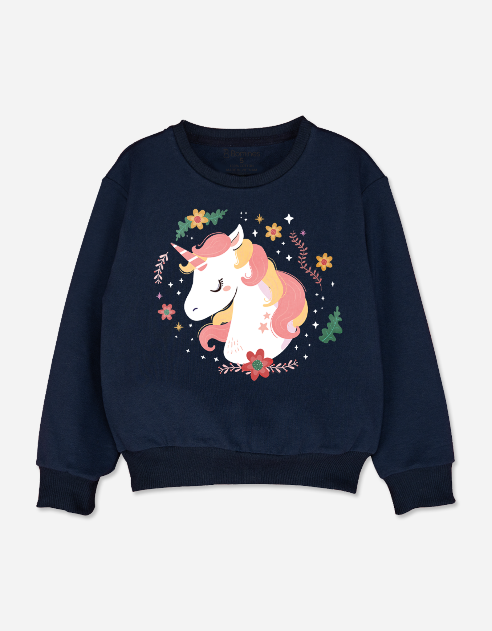  Áo sweater bé gái tay dài Kỳ Lân Unicorn 