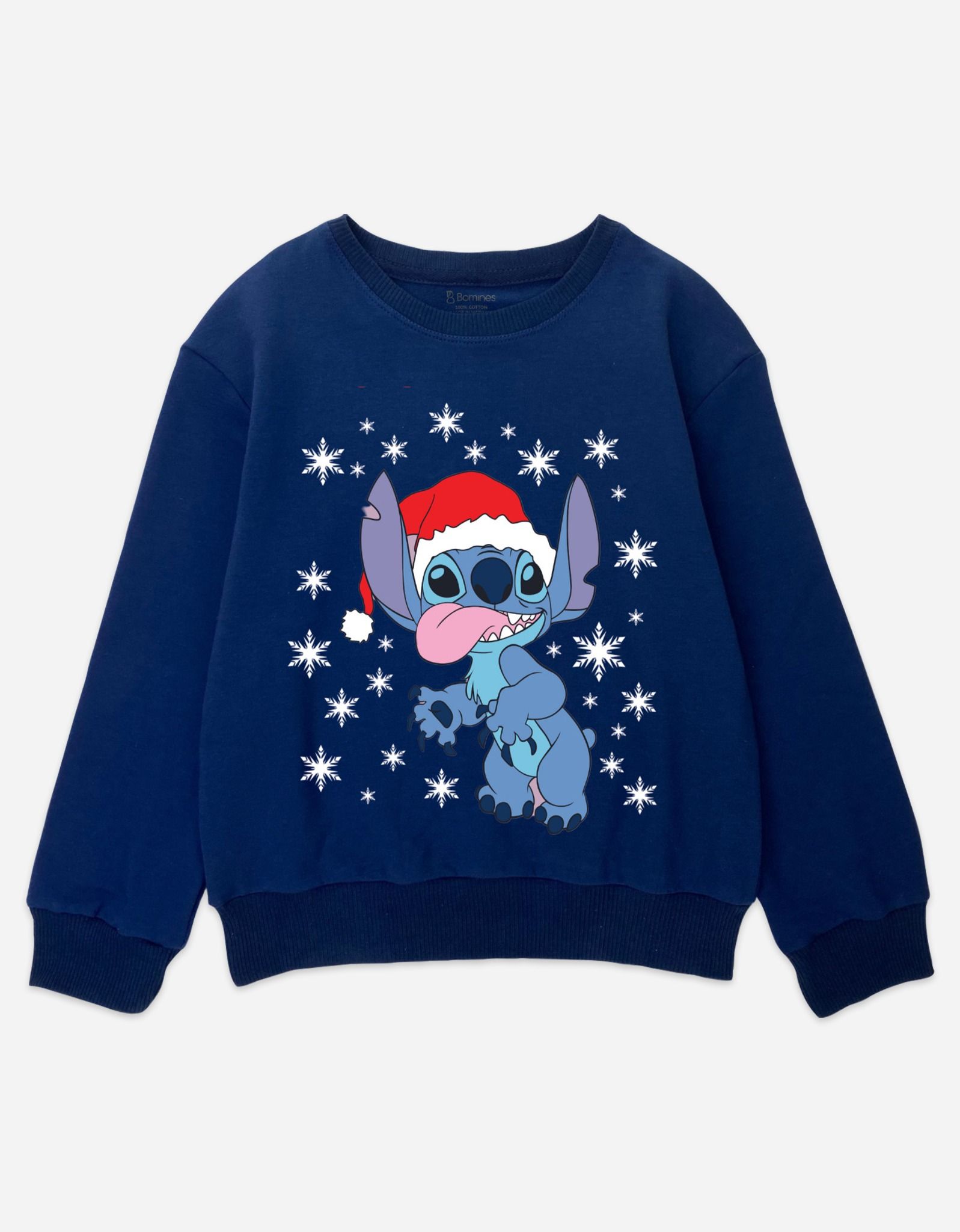  Áo sweater Stitch tay dài bé gái bé trai 