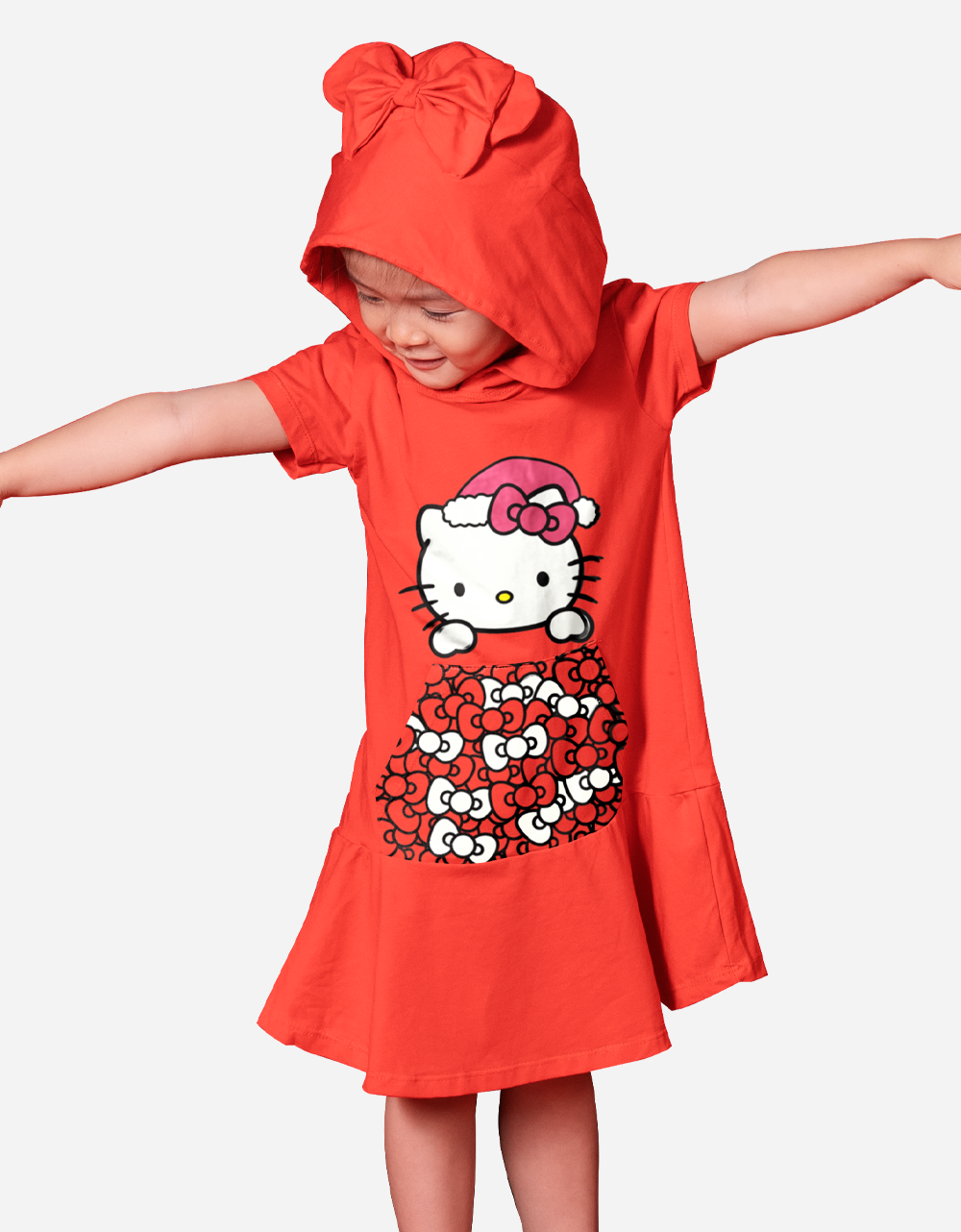  Váy Hoodie Hello Kitty tay ngắn 