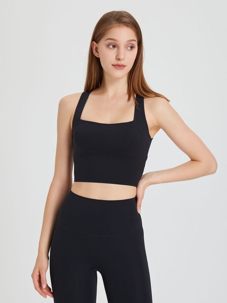 Áo tập croptop quai lưng chéo