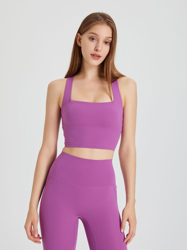 Áo tập croptop quai lưng chéo