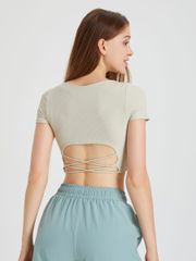 Áo tập croptop có tay