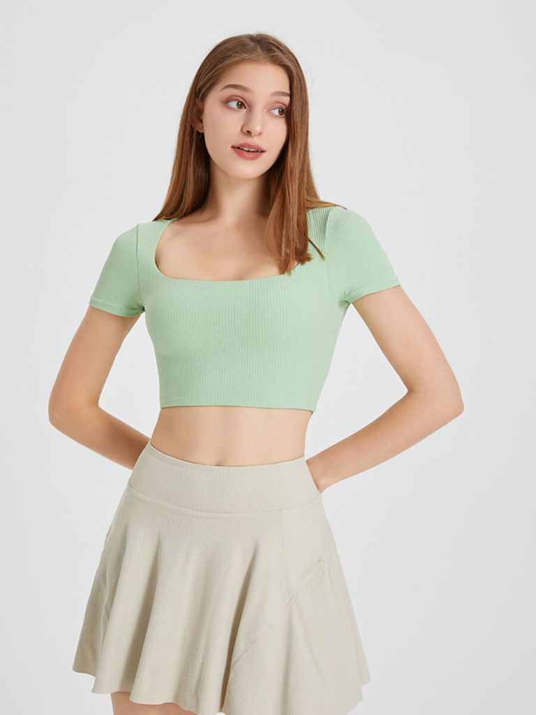 Áo tập croptop có tay