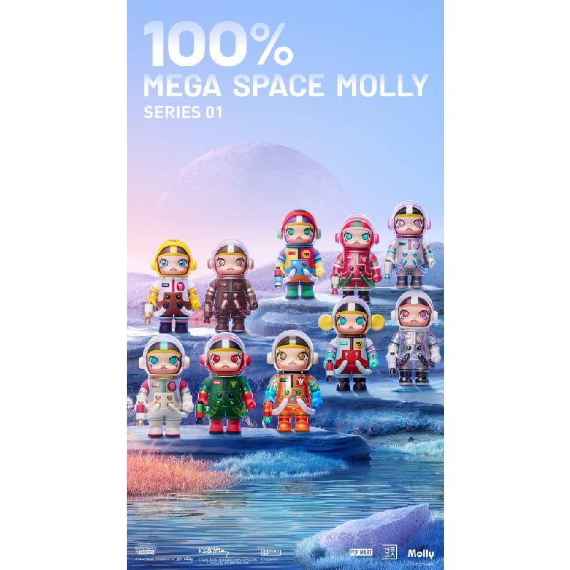  Mega Collection 100% Space Molly Series 1 Đồ Chơi Mô Hình POP MART 6941448674887 