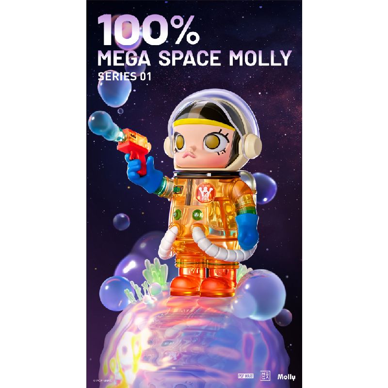  Mega Collection 100% Space Molly Series 1 Đồ Chơi Mô Hình POP MART 6941448674887 