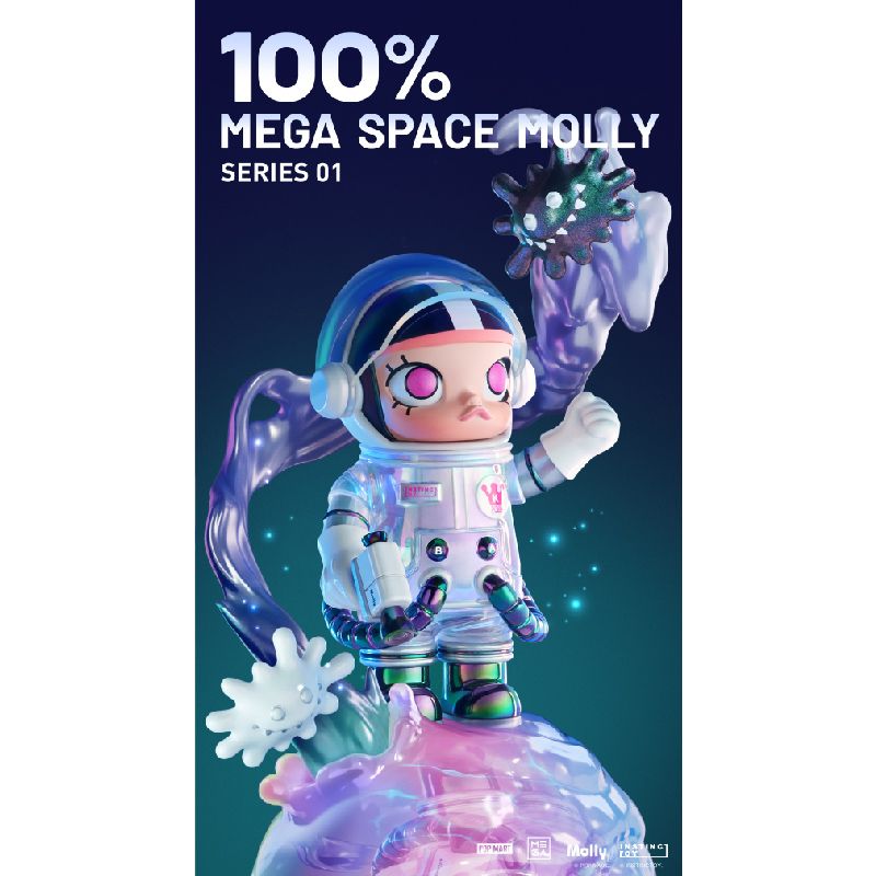  Mega Collection 100% Space Molly Series 1 Đồ Chơi Mô Hình POP MART 6941448674887 