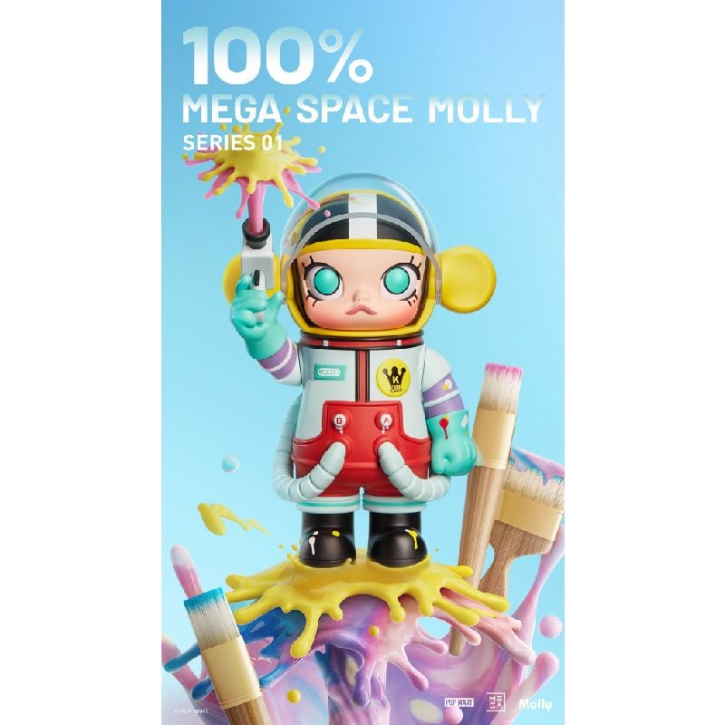  Mega Collection 100% Space Molly Series 1 Đồ Chơi Mô Hình POP MART 6941448674887 