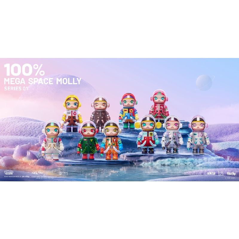  Mega Collection 100% Space Molly Series 1 Đồ Chơi Mô Hình POP MART 6941448674887 