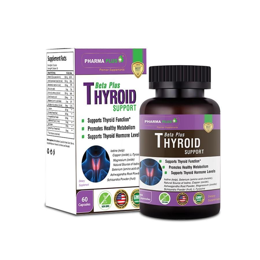  Viên Uống Hỗ Trợ Tuyến Giáp Pharma Plus Beta Plus Thyroid Support - Lọ 60V 