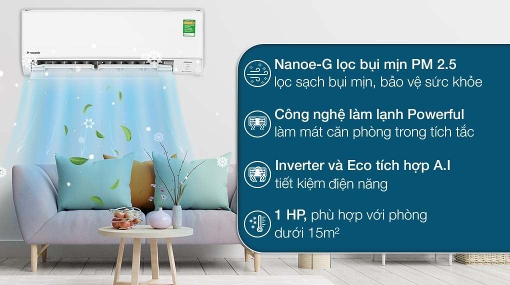 Điều hòa 2 chiều Panasonic Inverter CU/CS-YZ9WKH-8