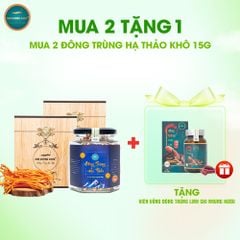 [MUA 2 TẶNG 1] Mua 2 Đông Trùng Hạ Thảo Thượng Phẩm 15g TẶNG 1 Hộp Viên Uống ĐTLCNH