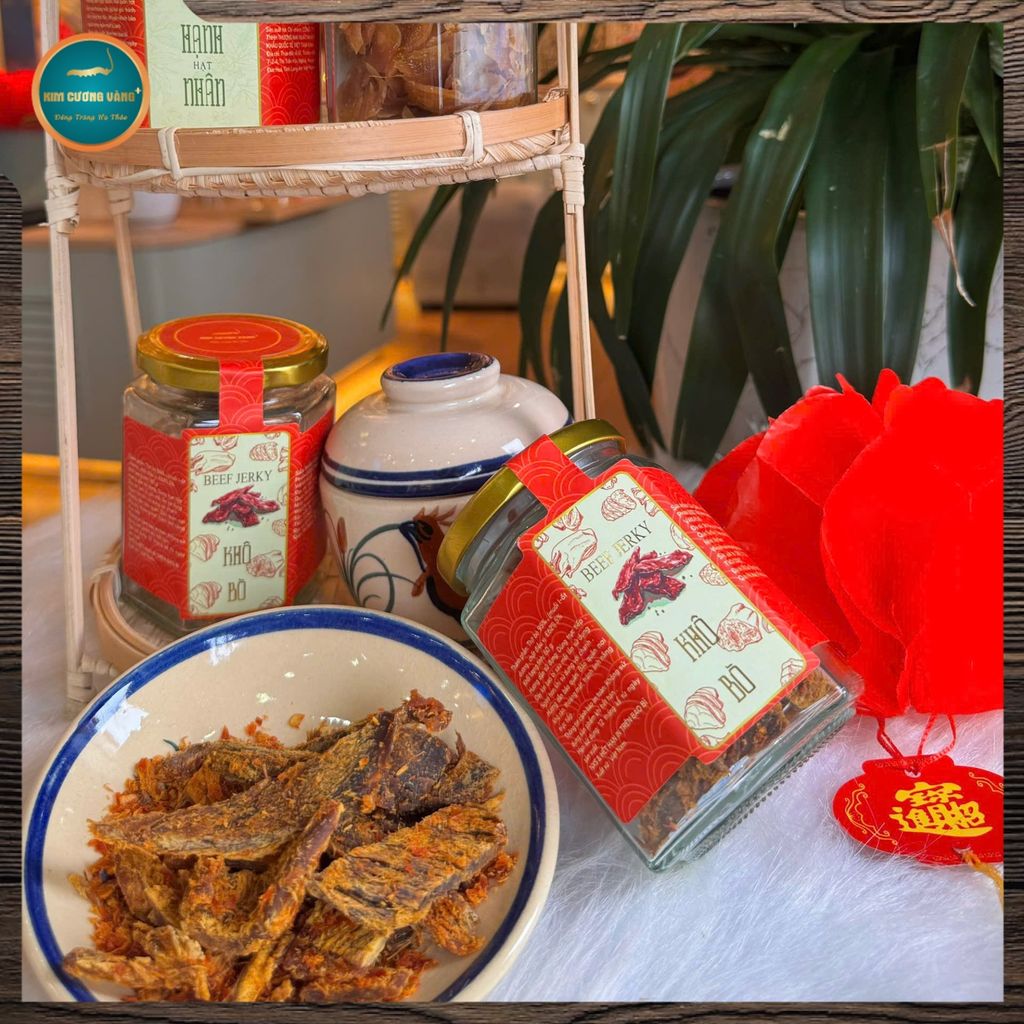Khô bò Kim Cương Vàng (80g) – Món ăn truyền thống, nhâm nhi khởi chuyện
