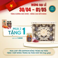 [Mua 2 Tặng 1] Mua 2 Yến Saffron Đông Trùng Hạ Thảo Tặng 1 ĐTHT Khô 10g (giấy)