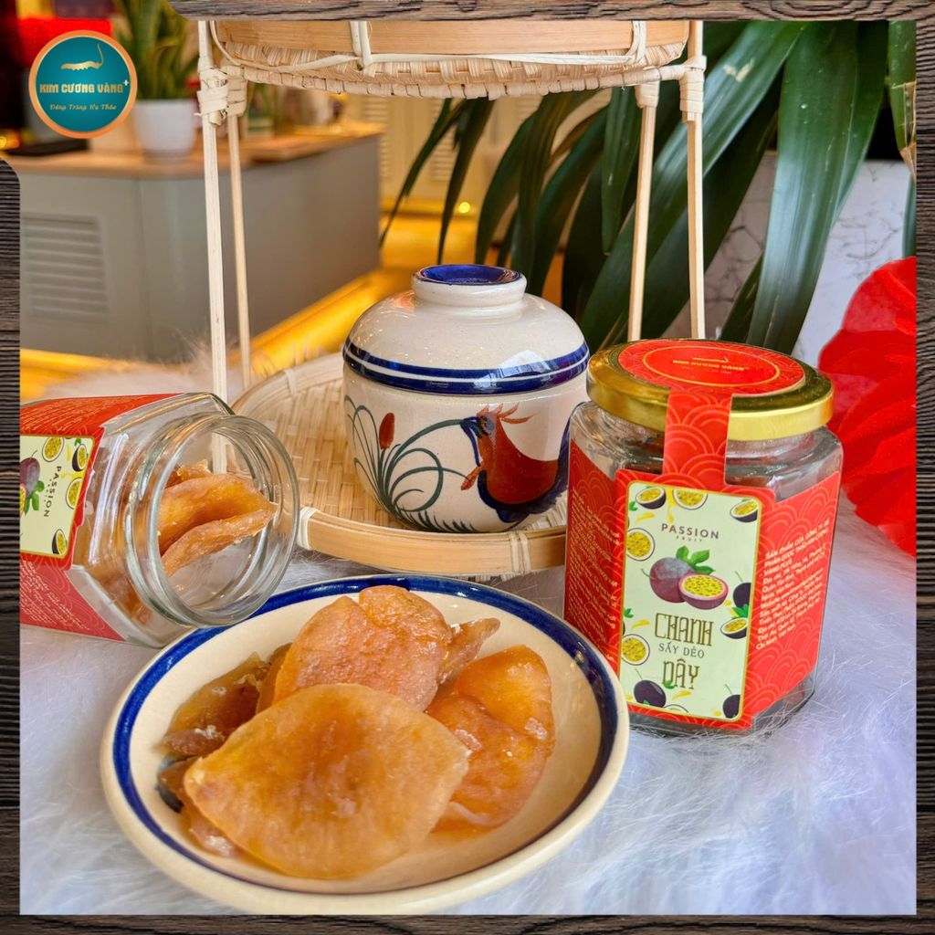 Chanh Dây Sấy Dẻo Kim Cương Vàng (150g) – Hương Vị Thơm Ngon, Ngọt Ngào