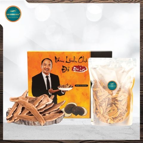 Nấm Linh Chi Đỏ Đà Lạt Cắt Lát (Hộp 250g)