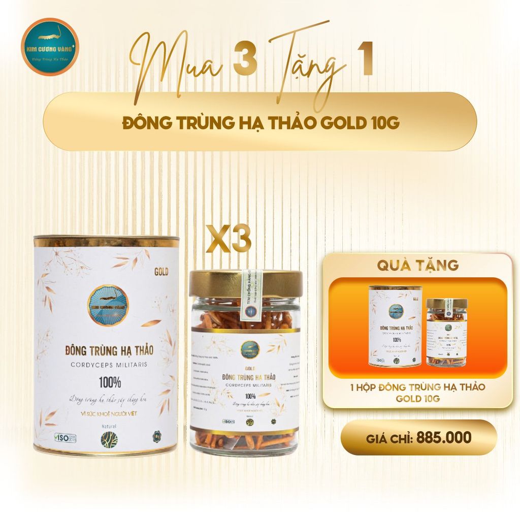 [Mua 3 Tặng 1] Đông Trùng Hạ Thảo Gold 10g