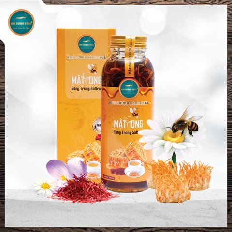 Mật Ong Saffron Đông Trùng Hạ Thảo (Chai 330ml)