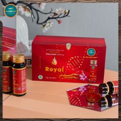 Collagen Royal Saffron Đông Trùng Hạ Thảo Kim Cương Vàng (Hộp 10 lọ 50ml)