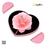  In Hộp Trái Tim, Chữ nhật hoa hồng đựng nhẫn cầu hôn 